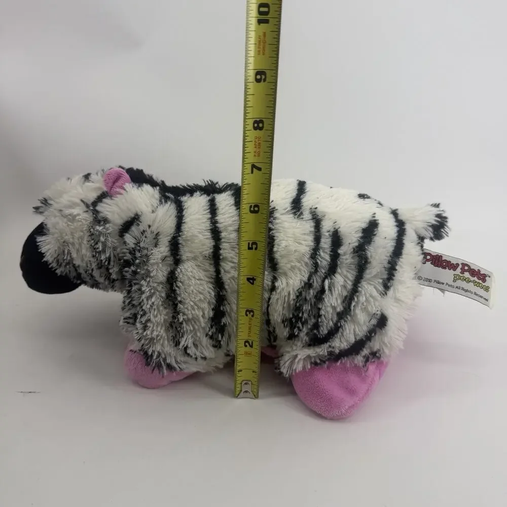Pillow Pets Zebra Plush 2010 Original Black White Pink Retired